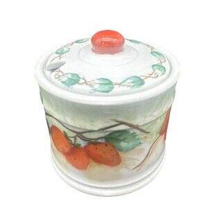 VTG Sterling China Restaurant Ware Ceramic BERRY Covered Jam Condiment Jar